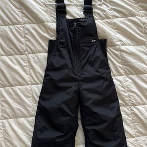 Kids Black Snow Bib Overalls